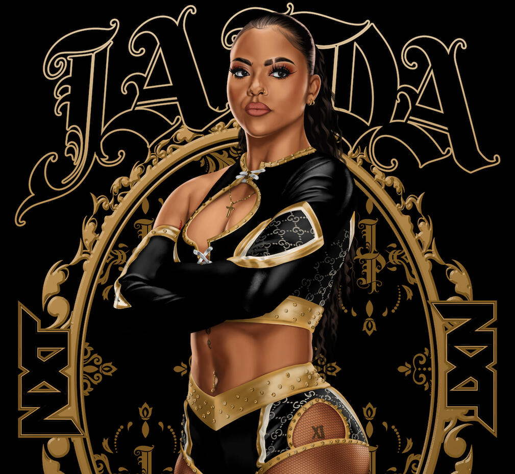 Jaida Parker (WWE) Merch Design/ Portrait Illustration